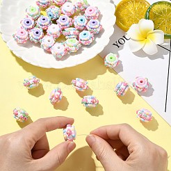 30шт 5 цвета непрозрачные акриловые бусины&nbsp;MACR-CJ0002-33