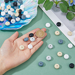 60 шт. 5 цвета пищевые экологически чистые силиконовые бусины SIL-DC0001-37