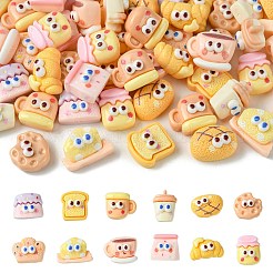 60 шт. 12 стиля мультяшные непрозрачные кабошоны из смолы&nbsp;CRES-CJ0001-63