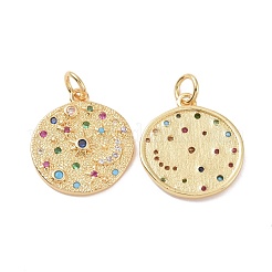 Латунные подвески из микро-паве ZIRC-Z011-09G-A