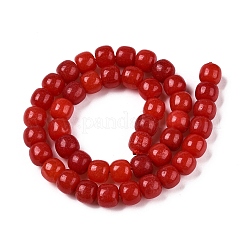 Teñidos naturales blancas abalorios de jade hebras&nbsp;G-T138-S15