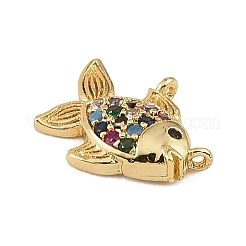 Charms in zirconi colorati con micro pavé di ottone&nbsp;CU-CBAF17A-09G-02