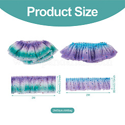 4м 2 стиль градиент цвета плиссированная отделка из полиэстера&nbsp;DIY-CW0001-32