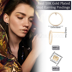 Кольцо латунный гвоздик серьги фурнитура&nbsp;KK-BBC0014-20G