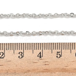 Цепочки из текстурированной латунной проволоки толщиной 2.5 мм&nbsp;NJEW-Z097-01P