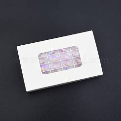 Остроконечные гальванические подвески из граненого стекла&nbsp;EGLA-N006-050A