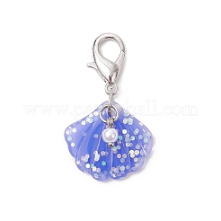 Подвесные украшения из смолы в форме ракушки&nbsp;HJEW-JM03245