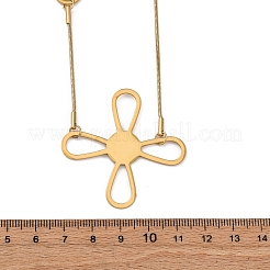 Ожерелья из цепочек с поперечными связями из нержавеющей стали 304 NJEW-R026-04G