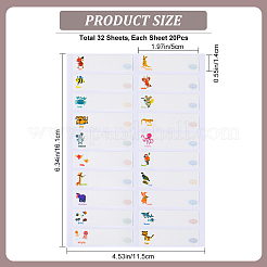 Самоламинирующиеся водонепроницаемые этикетки для детских бутылочек с надписью DIY-WH0504-25E