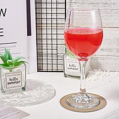 8 шт. двухцветные коврики из искусственной кожи под чашки&nbsp;DJEW-MB0001-01