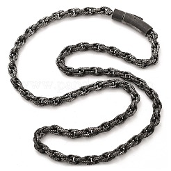 Collane con catena in corda di acciaio inossidabile 304 per donne e uomini&nbsp;NJEW-A033-03H-AS