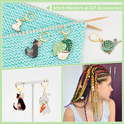 Сплав эмали и акриловые подвесные маркеры для петель HJEW-AB00361