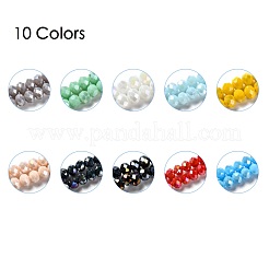 Стеклянные бусины с гальваническим покрытием &nbsp;EGLA-X0007-01E-6mm