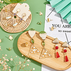 16 шт. 8-х стилевые латунные волочильные серьги-гвоздики KK-PH0002-87