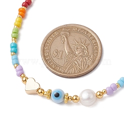 Ожерелья из стеклянных бусин в богемном стиле NJEW-JN04657