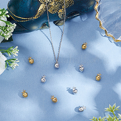 10 шт. 2-х цветный брелок из нержавеющей стали 304&nbsp;STAS-BBC0007-29