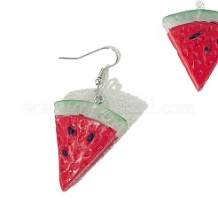 Ohrhänger in Form einer Wassermelone aus Acryllegierung für Damen&nbsp;WG7FCE1-01