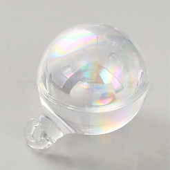Pendentifs de bouteille en verre à haute teneur en borosilicate&nbsp;GLAA-WH0010-02C