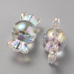 УФ-покрытие радужными переливающимися акриловыми бусинами&nbsp;PACR-E001-01H