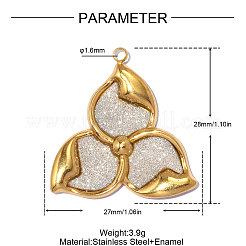 304 Edelstahl-Emaille-Anhänger&nbsp;STAS-OY013-81G