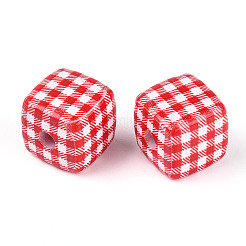 Печатные непрозрачные акриловые бусины MACR-N018-03