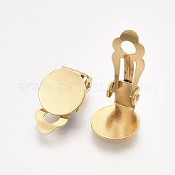 Boucles d'oreilles à clip en acier inoxydable 304&nbsp;STAS-T045-33B-G