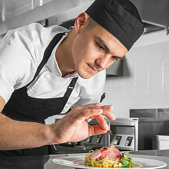 Регулируемый колпак шеф-повара из полиэстера AJEW-WH20064-27B