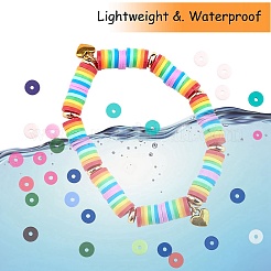 10 нить 3 цвета плоские круглые бусины ручной работы из полимерной глины CLAY-SZ0002-03A