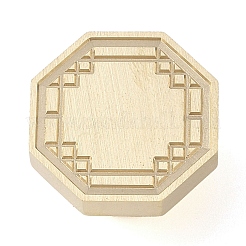 Латунные головки штампов в восьмиугольной рамке AJEW-M037-08G