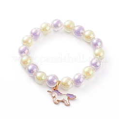 Transparente Acrylperle in Perlenstretch-Armbandsets für Kinder&nbsp;BJEW-JB06509