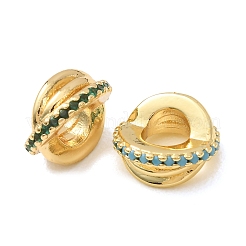 Messing Mikro ebnen Zirkonia European Beads&nbsp;CU-CBA0A9C-07G