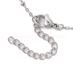 5 pz 5 stili 304 braccialetti con cabochon tondo in acciaio inossidabile&nbsp;BJEW-JB11093-02
