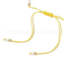 3 pz 3 colori fiore fatto a mano millefiori perline di vetro braccialetti di perline intrecciate&nbsp;BJEW-MZ00165