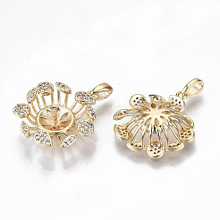 Латунная микропаве из прозрачного кубического циркония KK-T062-14G-NF