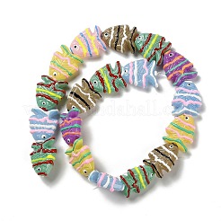 Выпечка окрашенные стеклянные бусины LAMP-I032-01