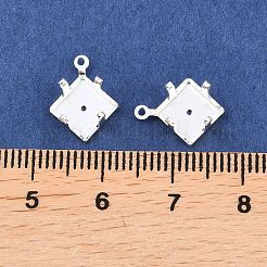 Ромбовидные латунные оправы с пришивными зубцами&nbsp;KK-C163-15B-S