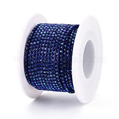鉄ラインストーンカップチェーン  スプールで  ミッドナイトブルー  2x2x2mm  約29.99フィート（9.14m）/ロール&nbsp;CH-T006-05B-15