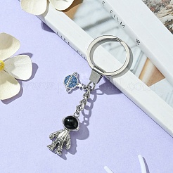 Брелок из сплава эмали и стразов&nbsp;KEYC-YW00044