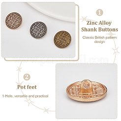 30 шт. 3-х цветные пуговицы из цинкового сплава с 1 отверстиями на ножке BUTT-OC0001-64A