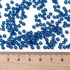 MIYUKIラウンドロカイユビーズ  日本製シードビーズ  （rr149)透明カプリブルー  8/0  3mm  穴：1mm  約422~455PCS /ボトル  10 G /ボトル&nbsp;SEED-JP0009-RR0149