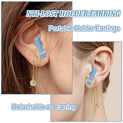 Серьги-гвоздики с кисточками из латуни с прозрачными кубическими цирконами EJEW-DR00002