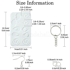 Набор для изготовления ювелирных изделий из серег с листьями и цветами своими руками DIY-YW0009-39