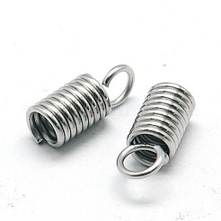 変色に強い304ステンレススチール製ターミネーター  脊髄コイル  ステンレス鋼色  10x4mm&nbsp;STAS-E016-1