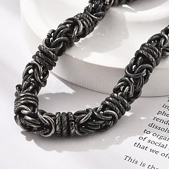 Браслеты из византийских цепей из нержавеющей стали 304 для женщин и мужчин BJEW-A031-04E-AS