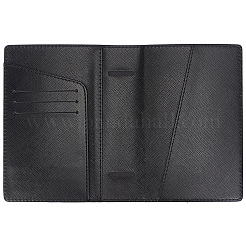 合成皮革のパスポートカバー  長方形  ブラック  150x228x3.5mm&nbsp;ABAG-GF0001-52B