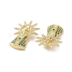 Латунные микро проложить кубического циркония подвески ZIRC-P106-47G