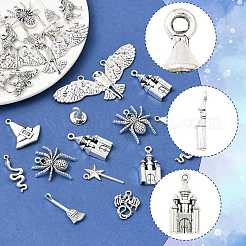 40 шт. 10 стиля подвески из сплава в тибетском стиле на Хэллоуин TIBE-FS0003-30