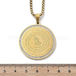 201 кулон из нержавеющей стали со стразами для женщин&nbsp;LS-NJEW-U021-05G