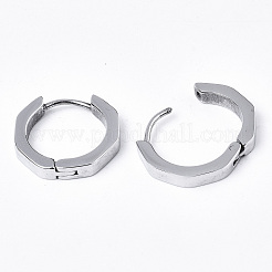 Orecchini a cerchio huggie in acciaio inossidabile 304 anti-ossidazione&nbsp;LS-EJEW-N016-003