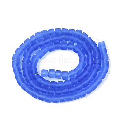 Brins de perles de verre dépoli transparent&nbsp;GLAA-N072-01A-A13